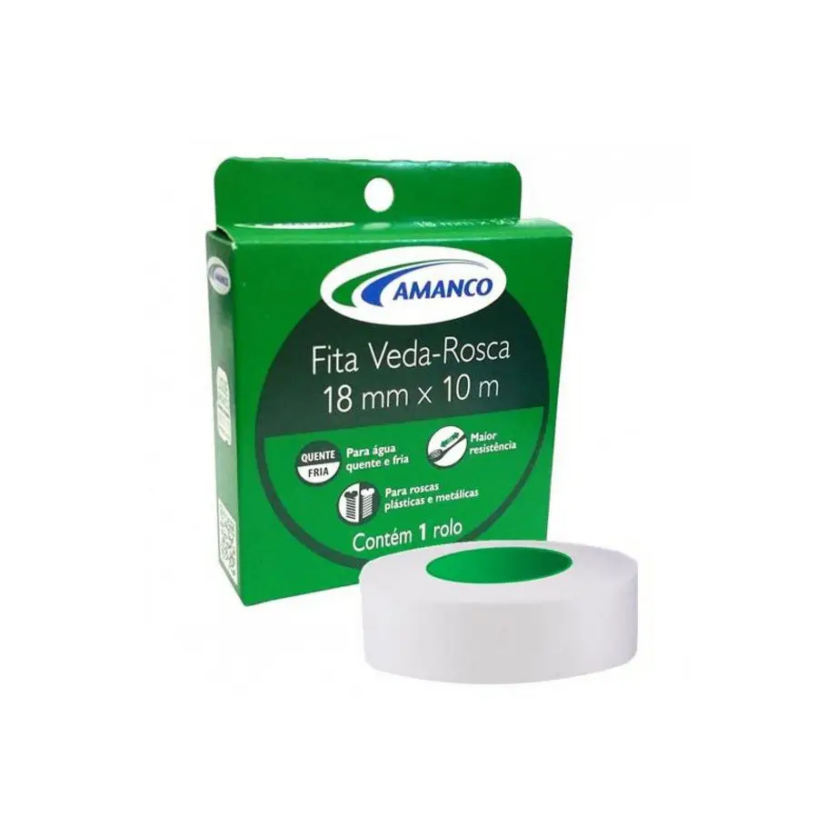 Fita Veda Rosca 18MM X 10M Amanco Cx 60 Peças