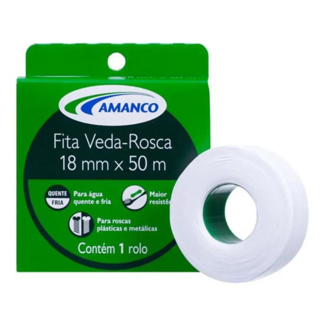 Fita Veda Rosca 18MM X 50M Amanco Cx 30 Peças
